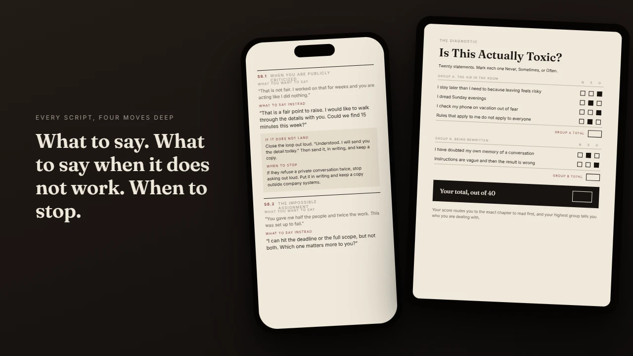 Every script four moves deep. What to say, what to say when it does not work, and when to stop.